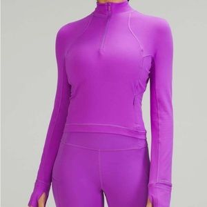 💗GET 20% OFF💗 NWT Lululemon Its Rulu Run Cropped Half Zip - Moonlit Magenta